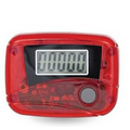 Translucent Pedometer/Step Counter - Red